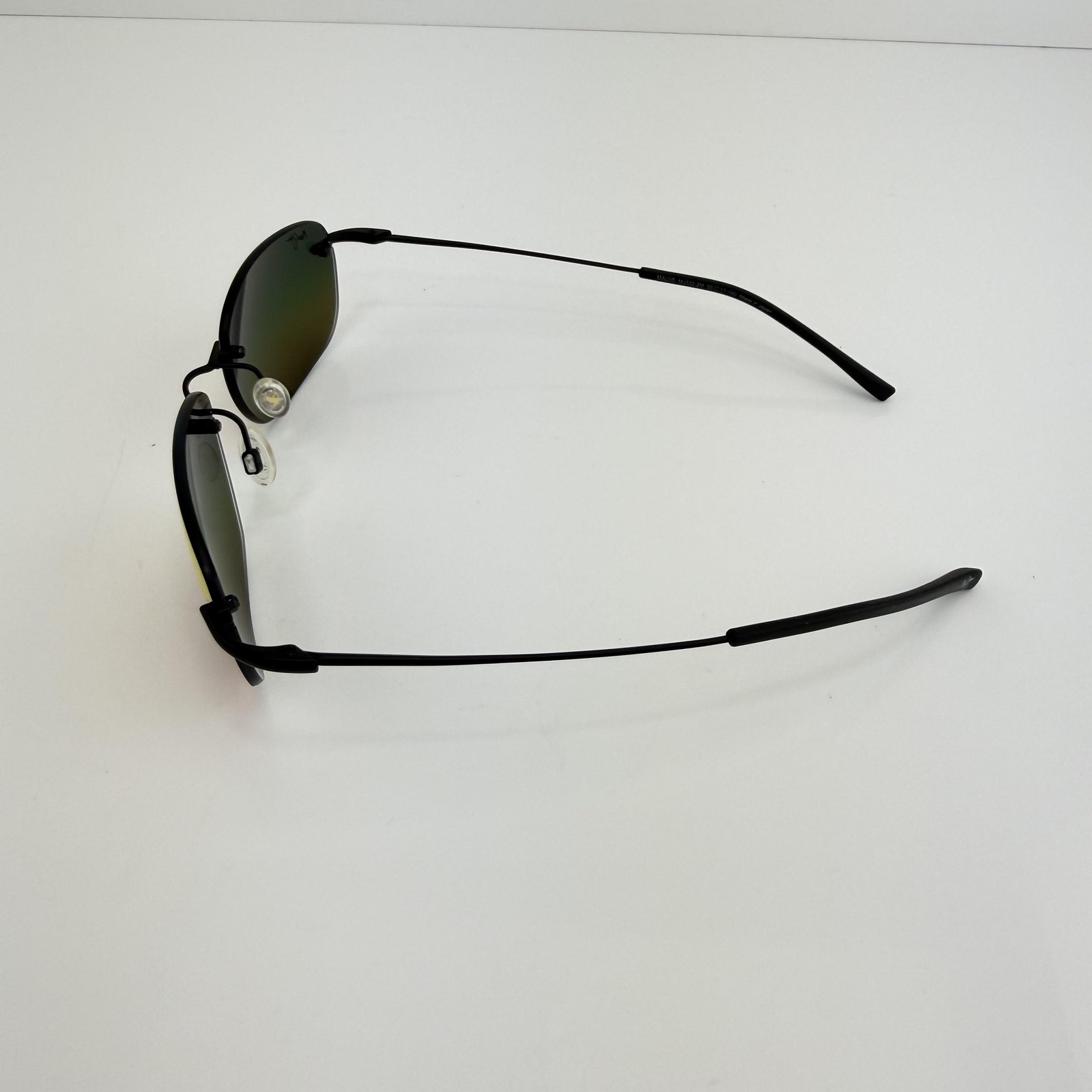 Maui Jim Sunglasses Nanea MJ332-2M Mens Black Rimless Orange Mirrored Polarized