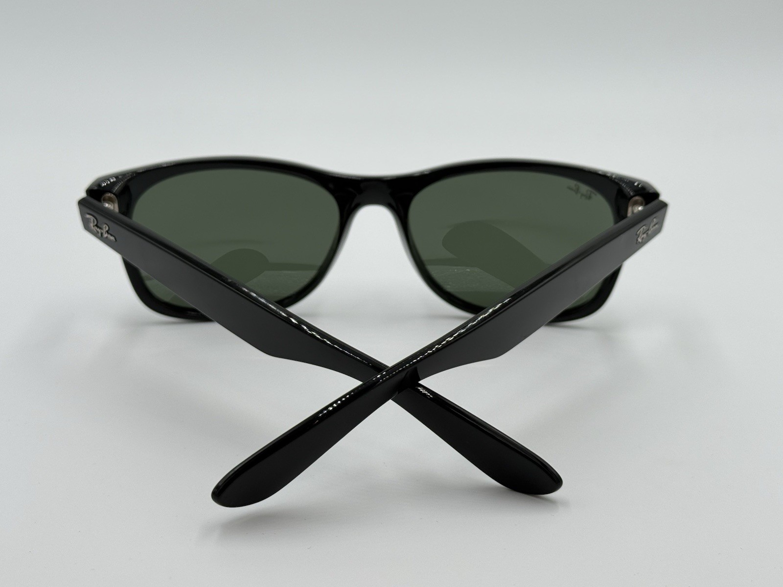 RAY BAN RB2132 901 58mm NEW WAYFARER Black; Green Classic G15 AUTHENTIC ITALY