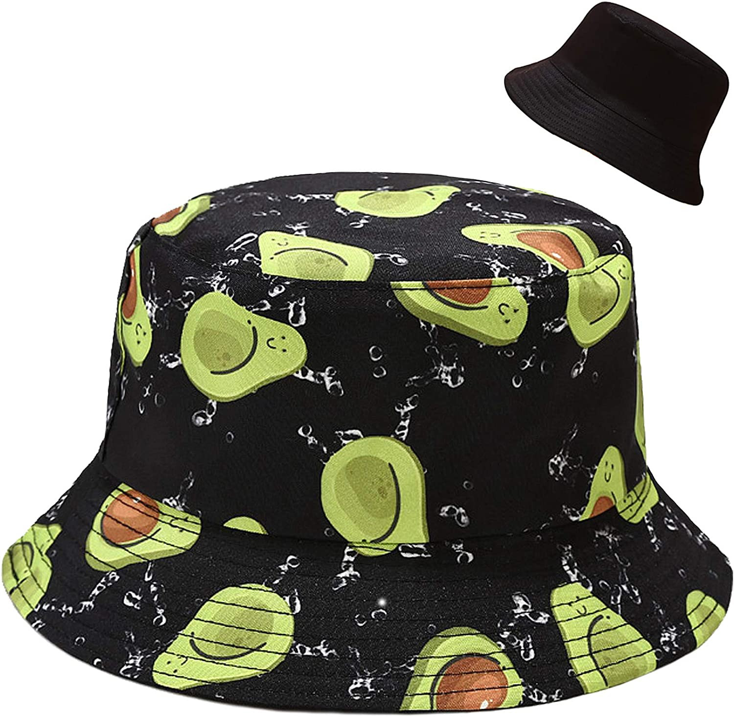 Unisex Bucket Hat Beach Sun Hat Aesthetic Fishing Hat for Men Women Teens, Rever
