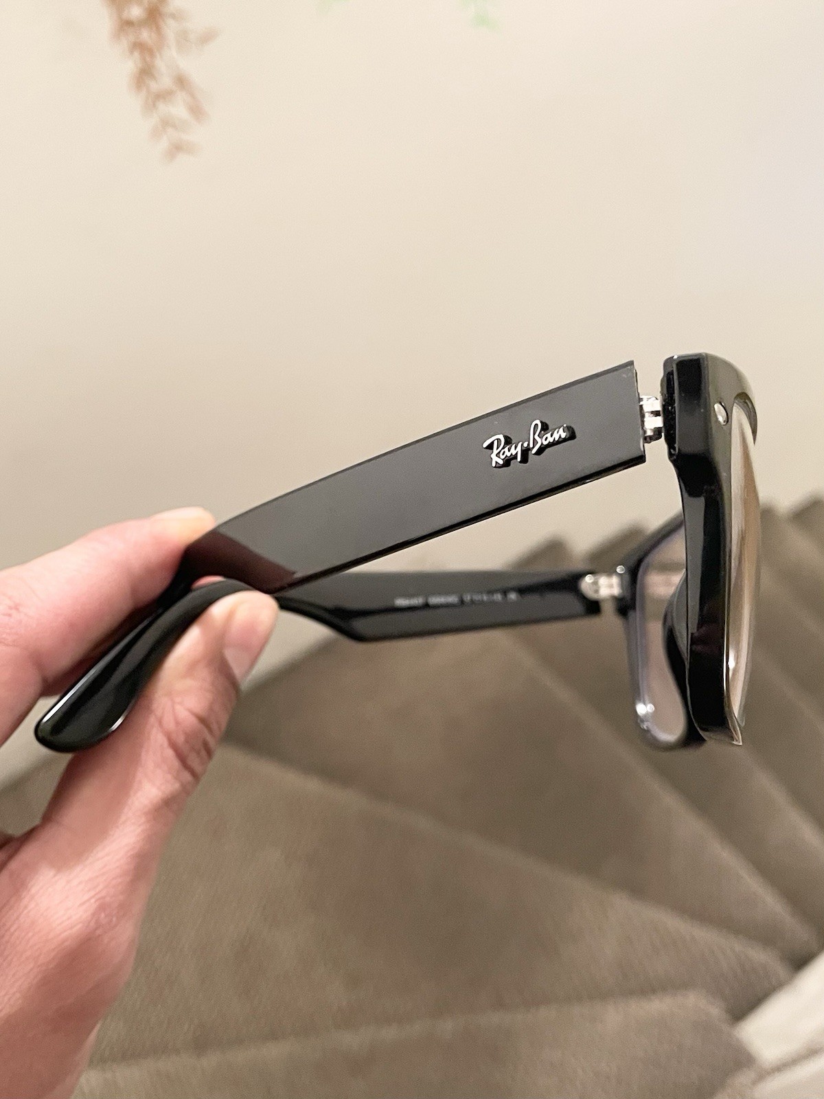 New Ray Ban Eyeglasses Frames RB4407 4407 Black Clear Lens Size 57/19