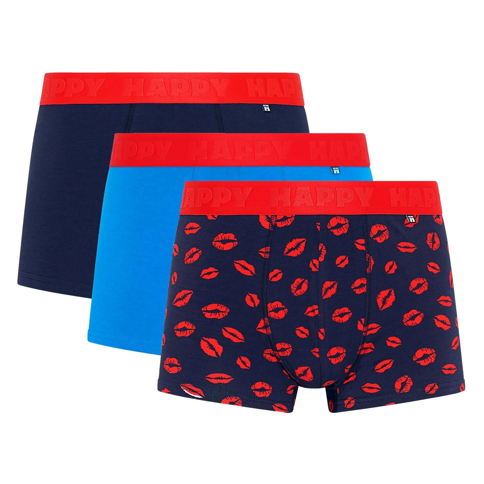 Happy Socks Men’s Boxers, 3-Pack – Trunks, Cotton Stretch, Solid/Patterned…