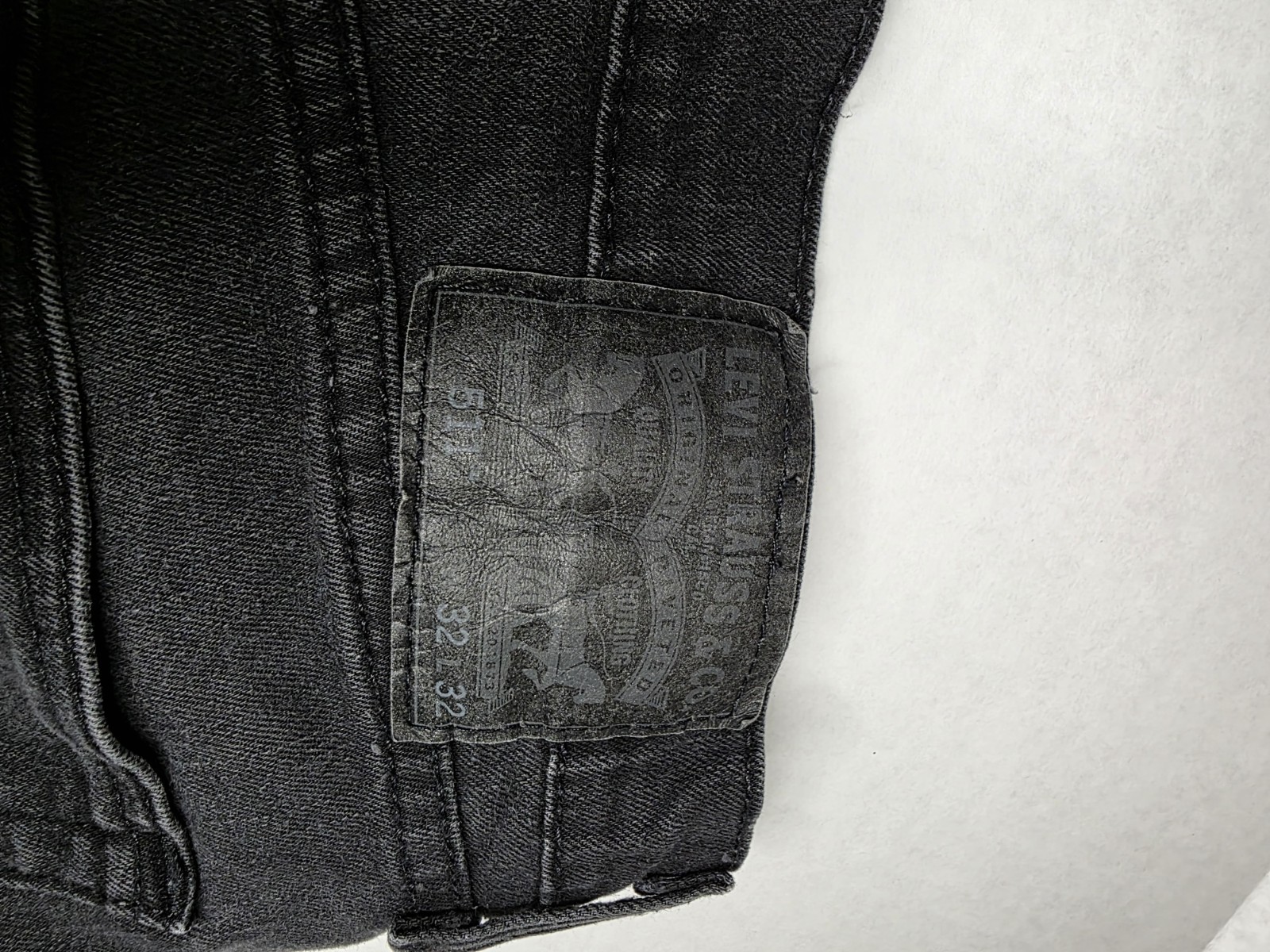 Levis 511 Slim Fit Jeans Mens 32×32 Black Native Cali Flex Denim 04511-1907
