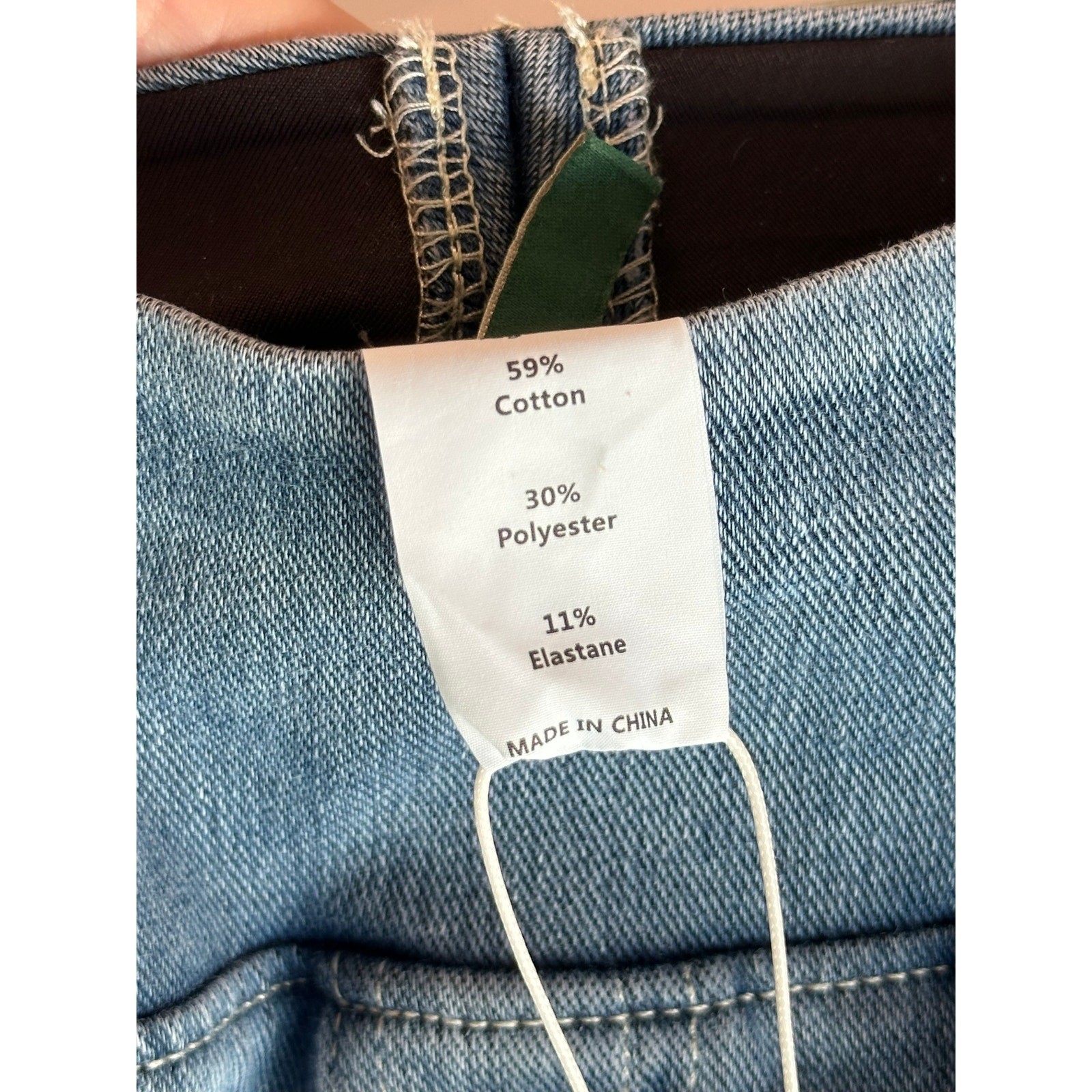 NWT Halara Flex Denim High Waist Pull-On Straight Leg Jeans Lt. Blue Medium