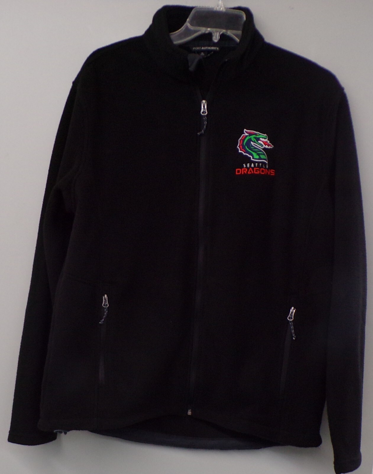 XFL Seattle Dragons Mens Embroidered Full Zip Fleece Jacket XS-6XL Seahawks New
