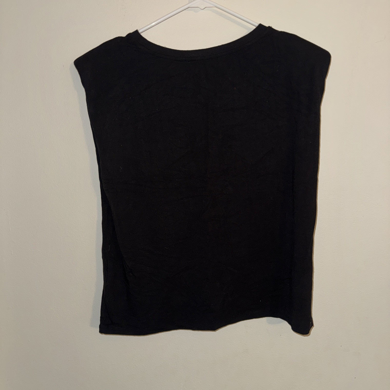 Laundry Top Shoulder Pad Sleeveless Black Womens Sz M