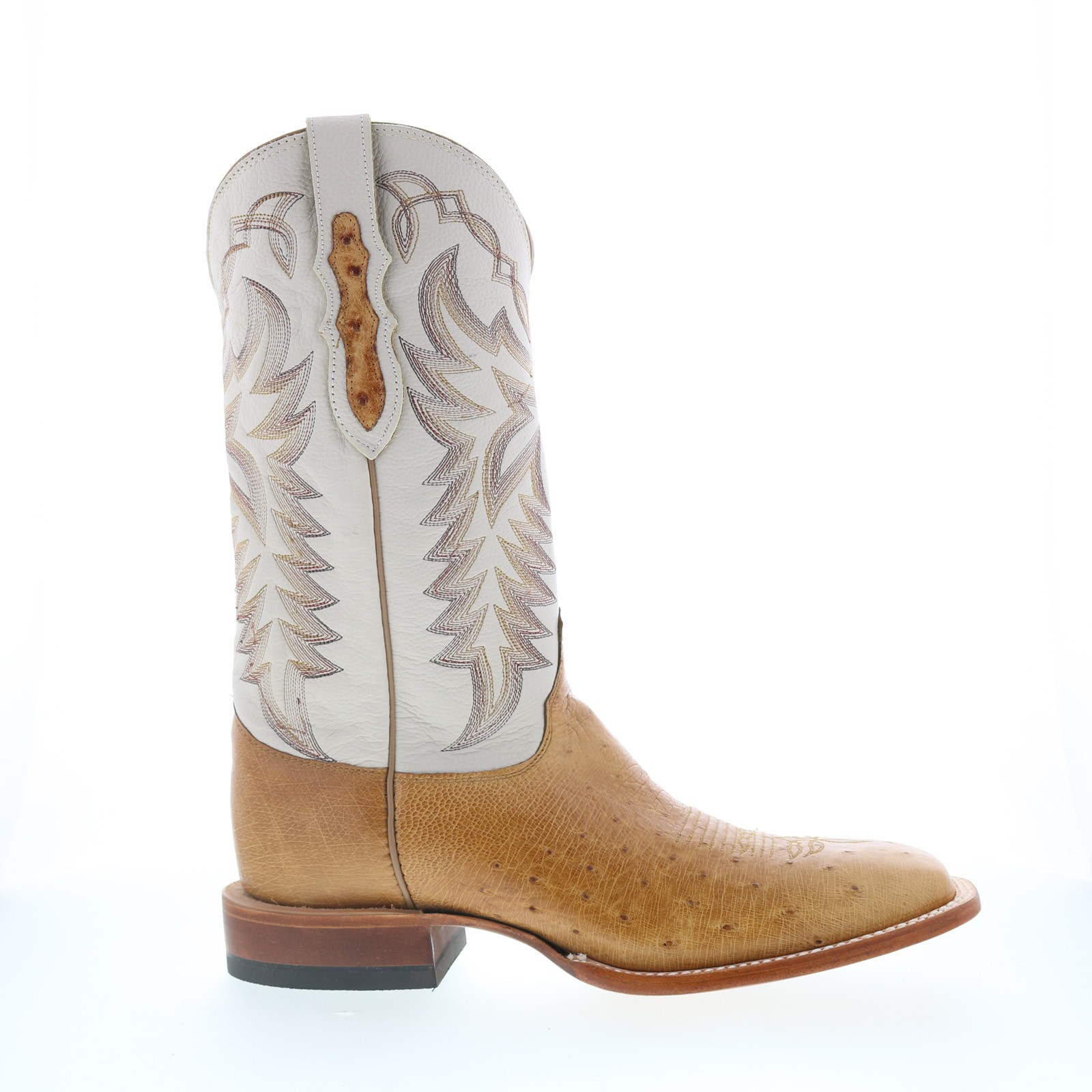 Justin Boots Pascoe Smooth Ostrich Made In USA Mens Brown Western Boots