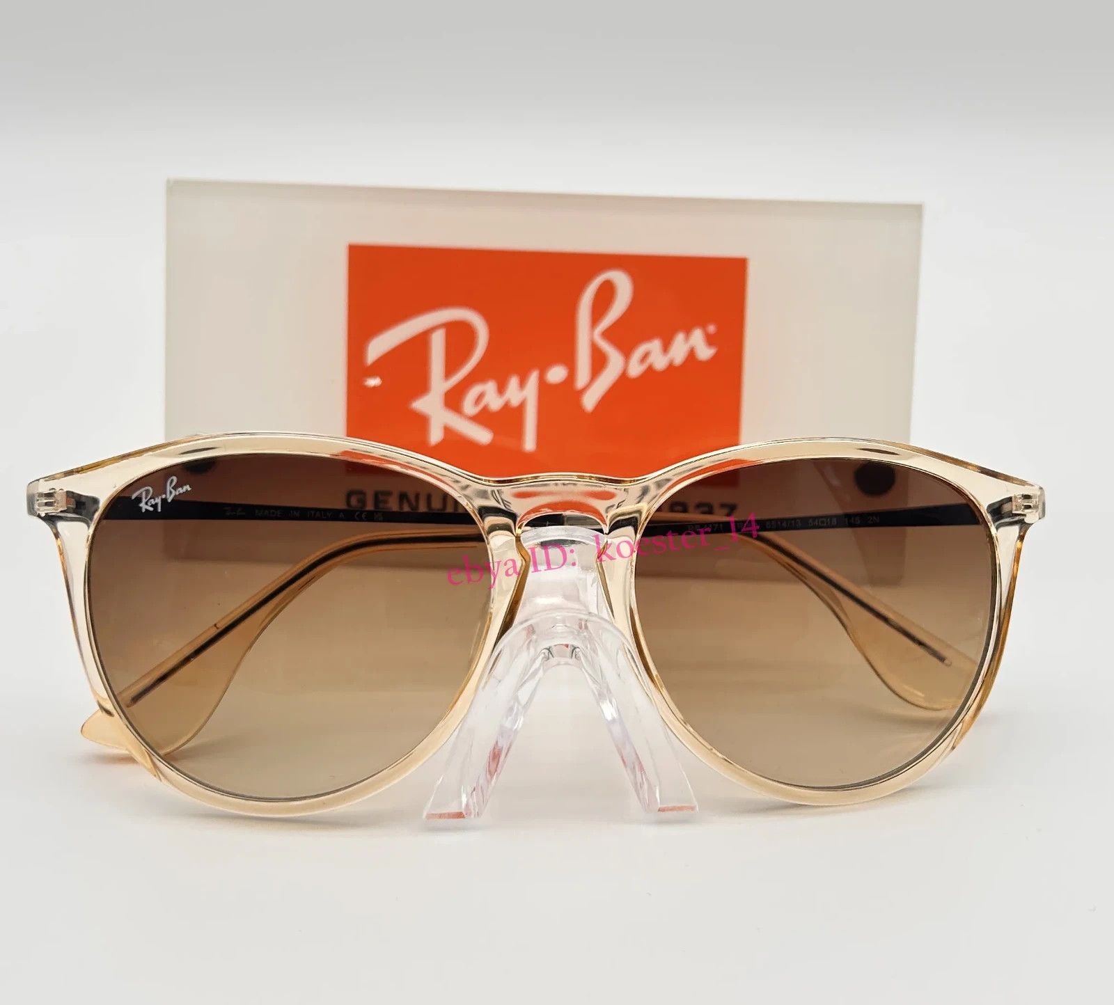 *New* Ray-Ban Erika RB4171 Sunglasses Brown Frame Gradient Lens UV400