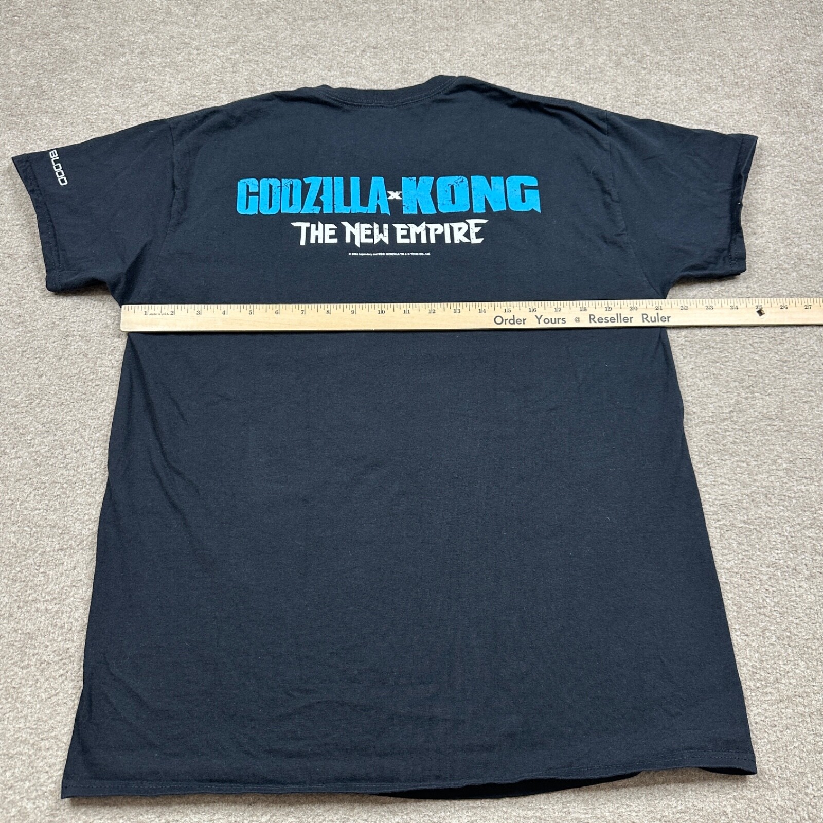 Gildan Godzilla King Kong The New Empire T Shirt Men’s Size L Black Movie Tee