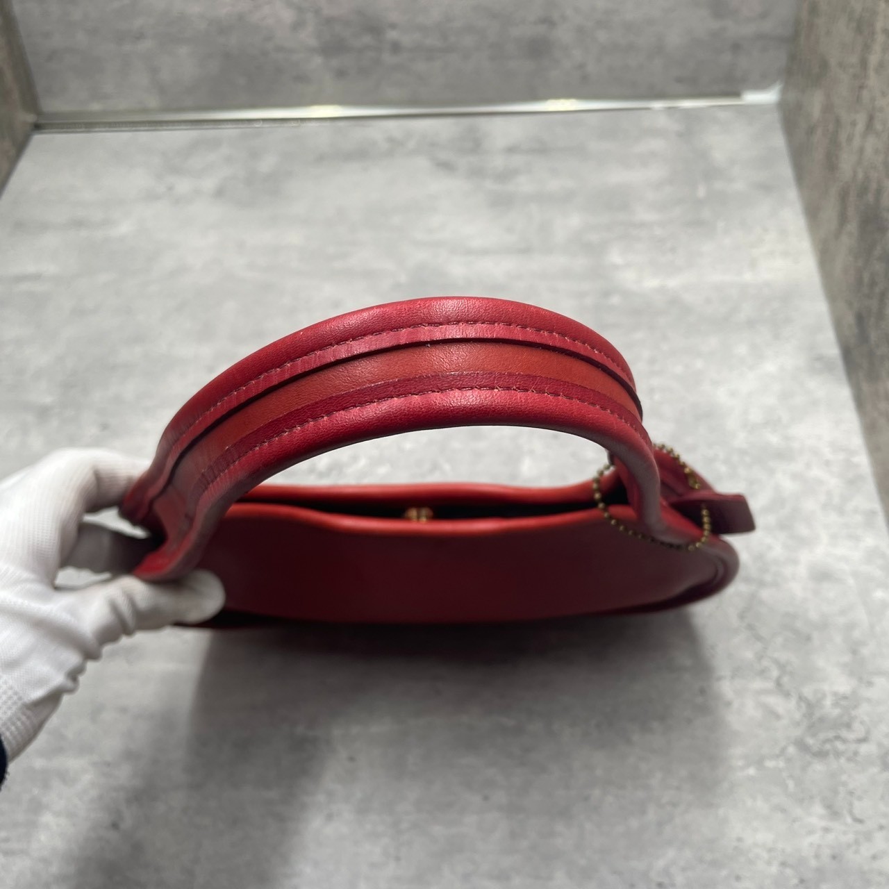 COACH 9027 handbag Ergo leather Vintage red rare