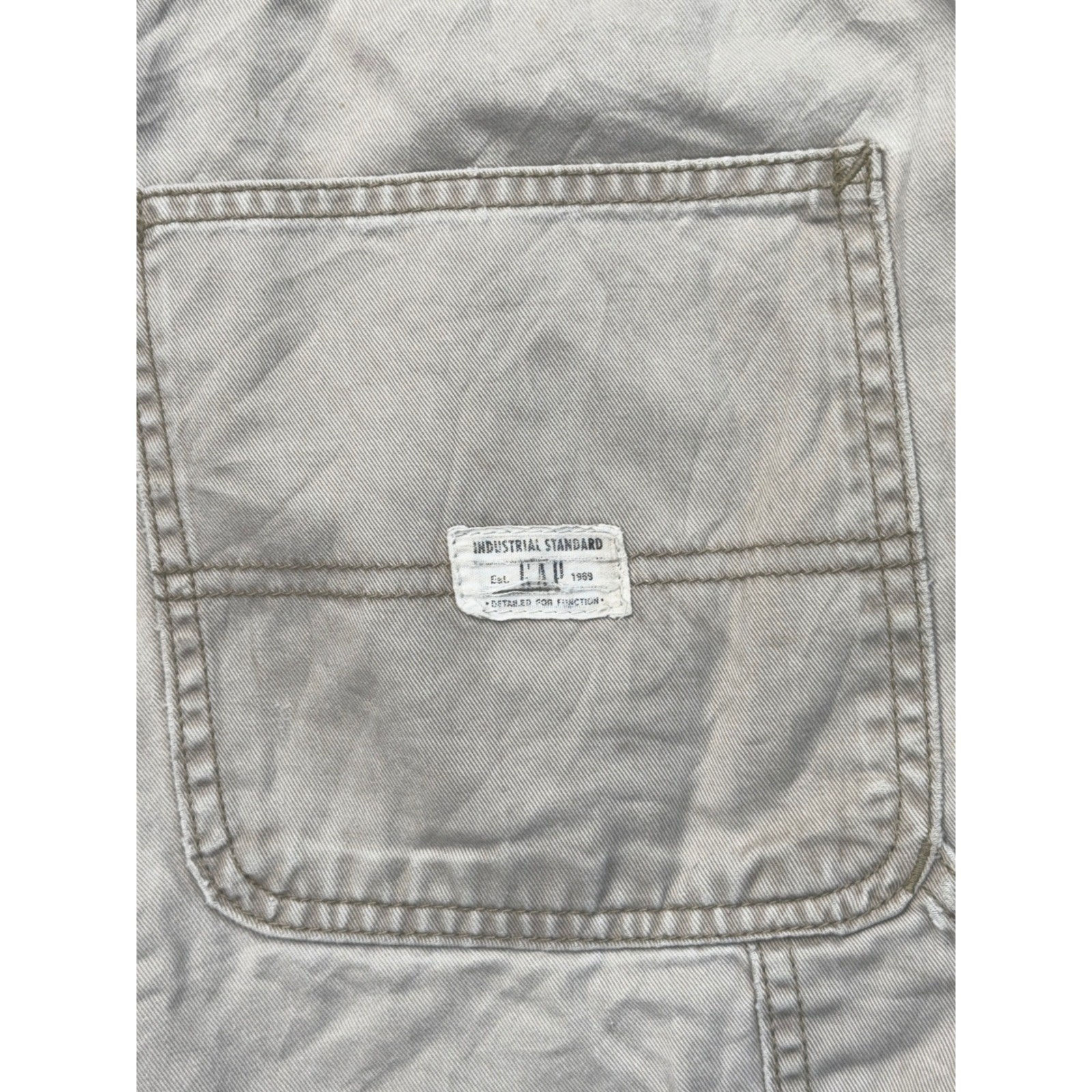 Gap Mens Carpenter Shorts Tan Khaki Cotton Utility Workwear Size 30 Hammer Loop