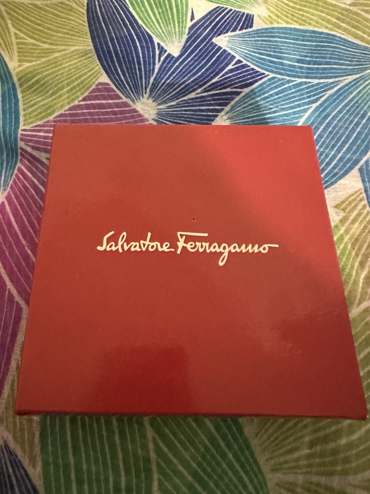 Salvatore Ferragamo Women’s Bifold Wallet, Red Solid, Studded Logo, Gold Tone