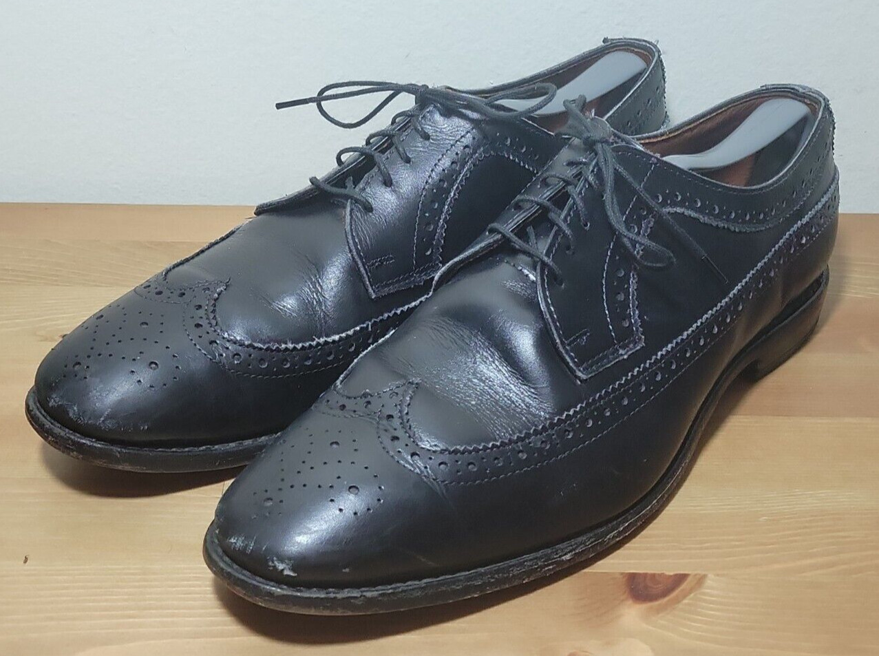 Allen Edmonds “MCGREGOR” Men’s Leather Wingtip Blucher Oxfords Sz 11 Black 4552