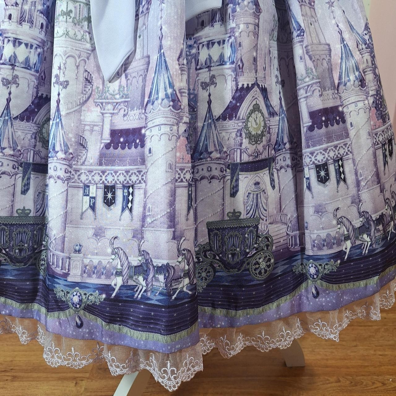 🎀 Angelic Pretty Fairytale Carriage Lilac JSK & Matching Tights Set 🏰 Sweet…