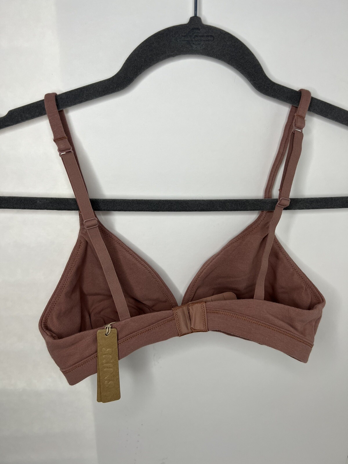 NEW SKIMS Cotton Jersey Triangle Bralette Bra Rose Clay Size XS