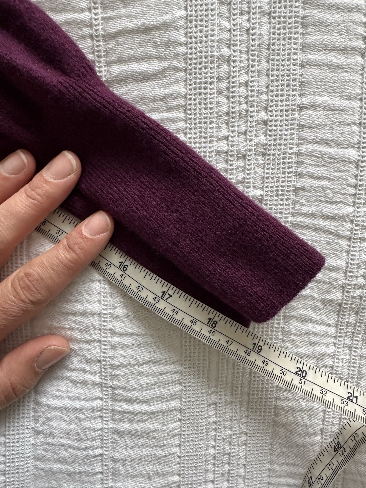 Jaeger Plum Purple Long Sleeve Knit Jumper Dress Size S 90% Wool 10% Cashmere