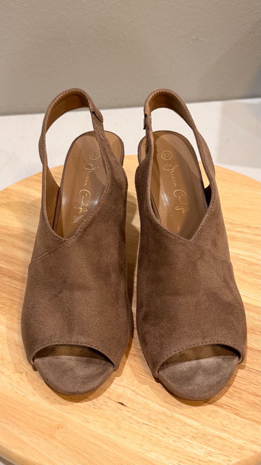 8.5 US Women’s Elegant Beige Suede Stiletto Heels – Pointed Toe Pumps
