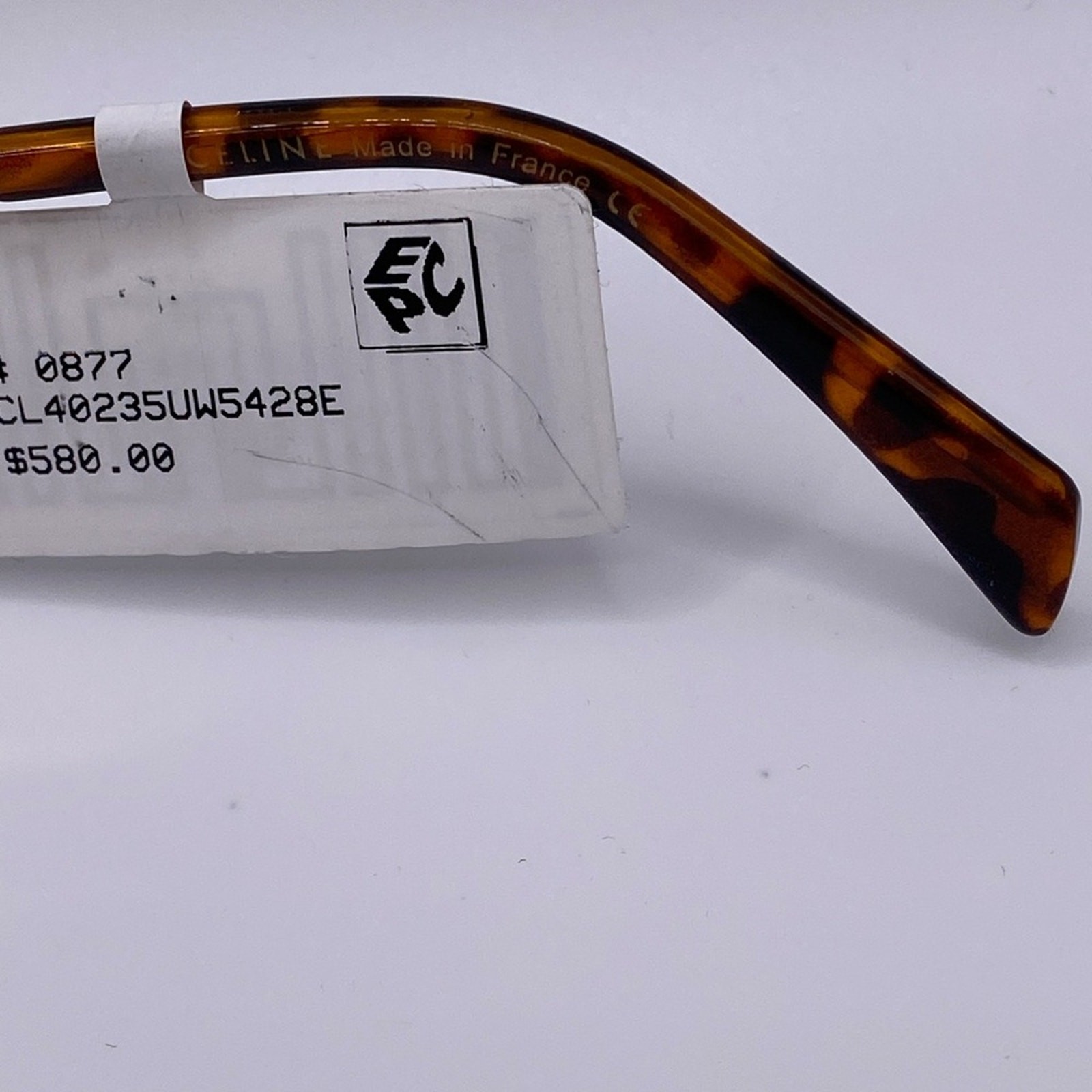 Celine Metal Triomphe Oval Sunglasses 4S235 Gold Brown Oval 60-14-142 NWT