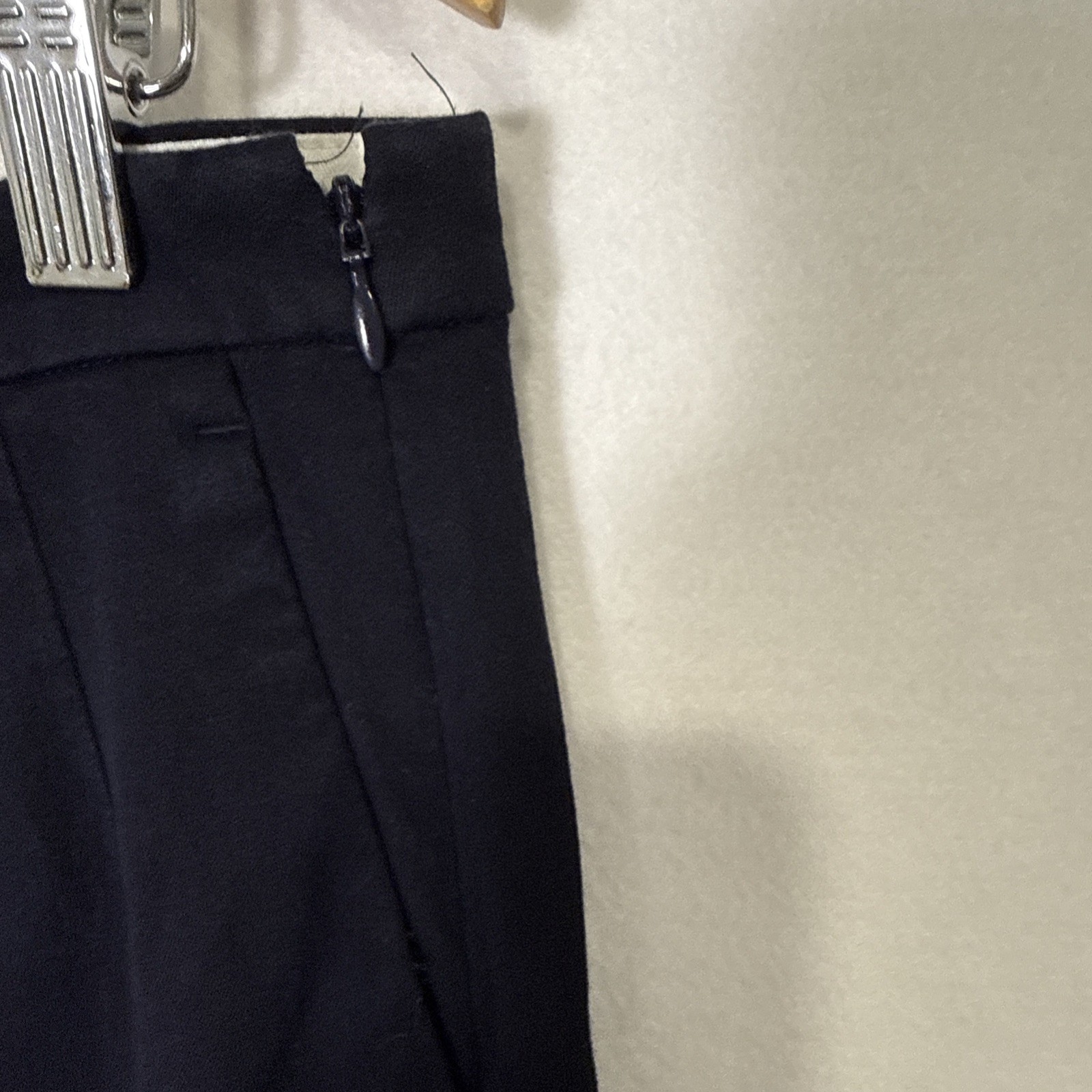 J Crew Black Martie Style Pants Sz 4 Flat Front Side-Zipper Closure Minimalist
