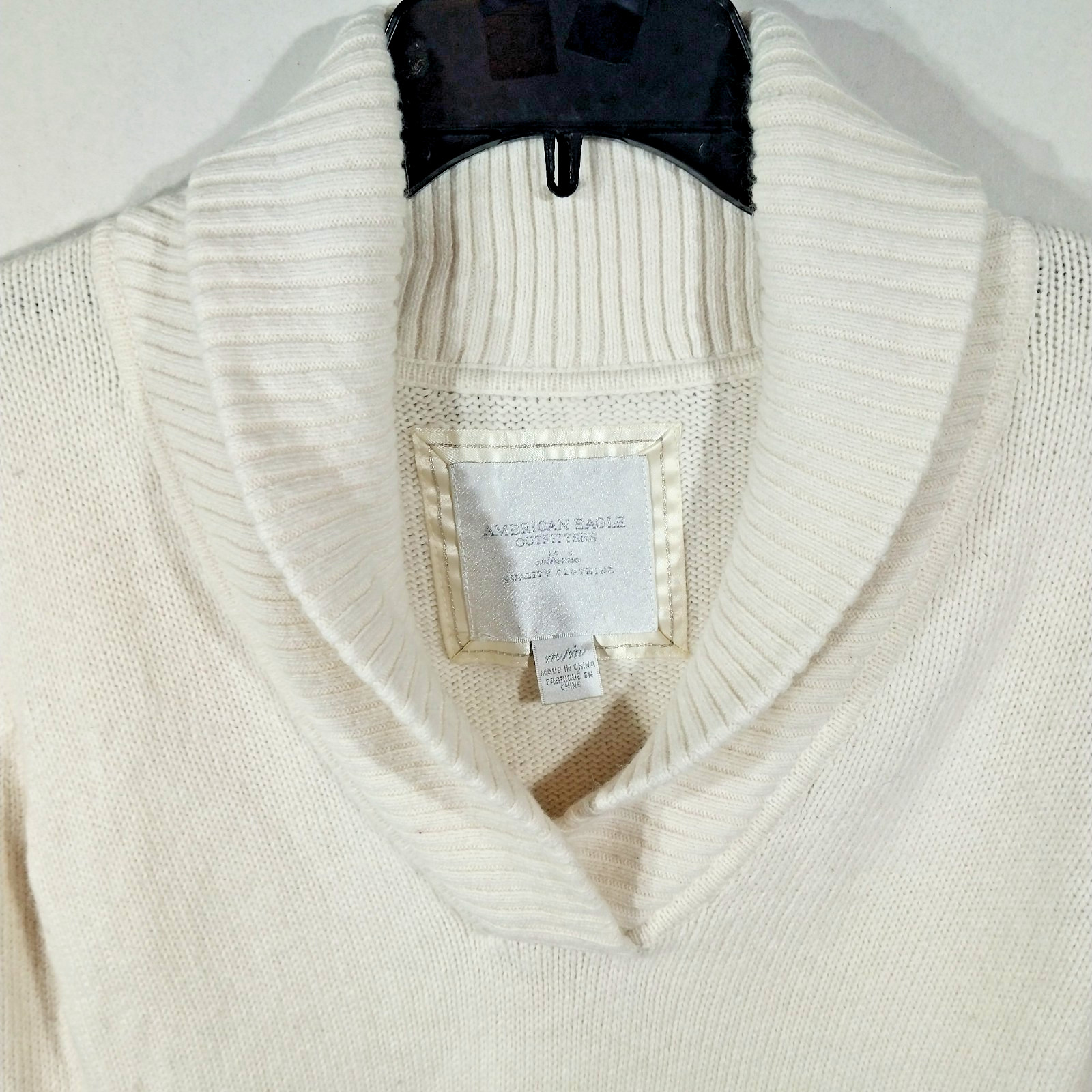 2013 American Eagle Angora Blend Shawl Neck Sweater Long Cuffs Women’s Size M