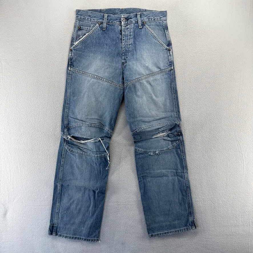 G Star Raw jeans Men’s Fits 31×32 Blue Distressed Double Knee Faded Vintage y2k