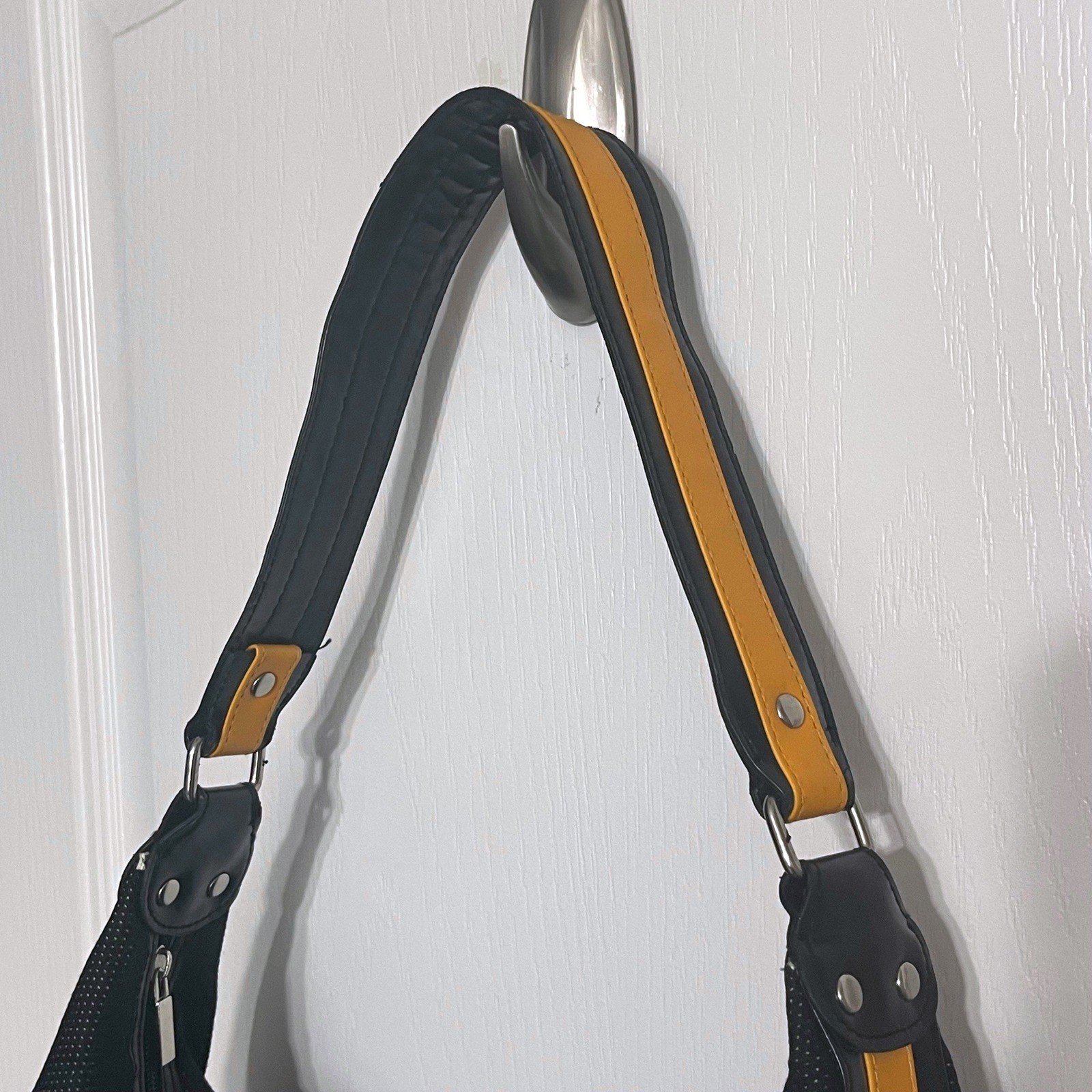 Pittsburgh Steelers NFL Littlearth MVF Mesh Hobo Shoulder Bag Black Yellow Purse