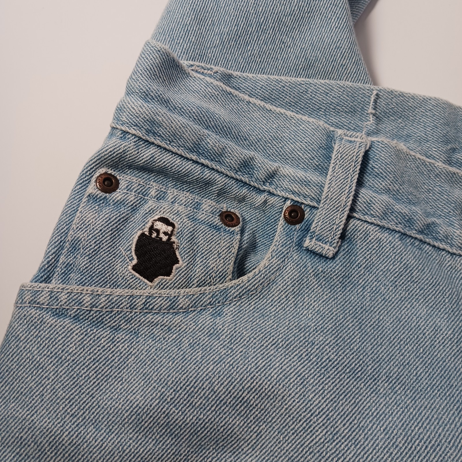 NNSNS Yeti Stone Washed Baggy Carpenter Jeans Mens Sz 26X30 Blue Skater