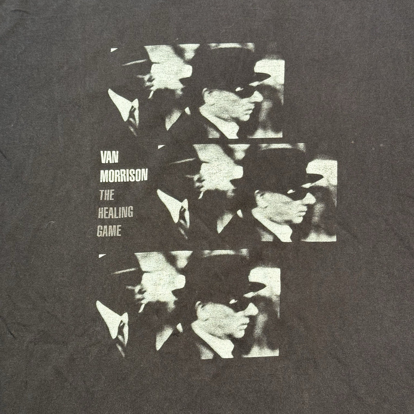 Vintage 90s Van Morrison The Healing Game Tshirt Size X-Large Double Sided Delta