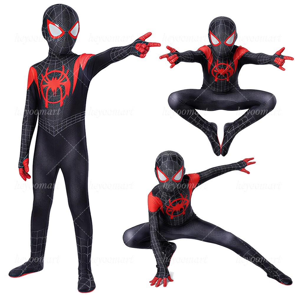 Kids SpiderMan Cosplay Costume Boys Tobey Maguire Outfit Jumpsuit Fancy Dress