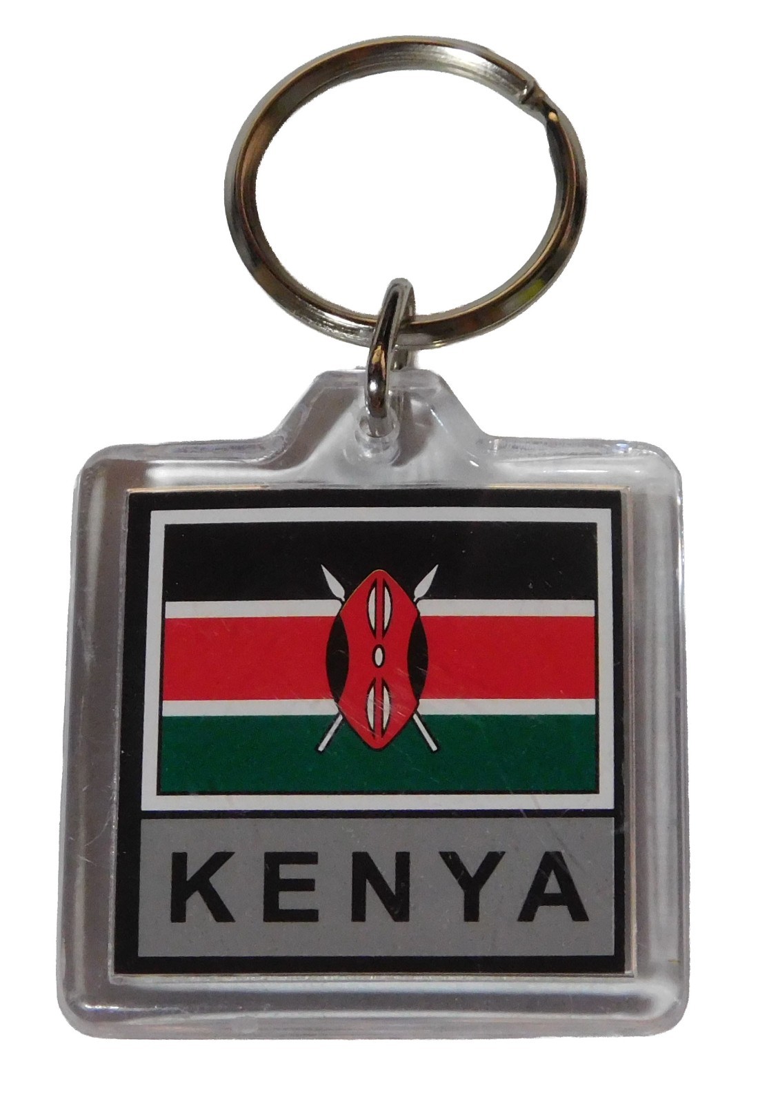 Kenya Country Flag Acrylic Double Sided Keychain Key Chain KF-126