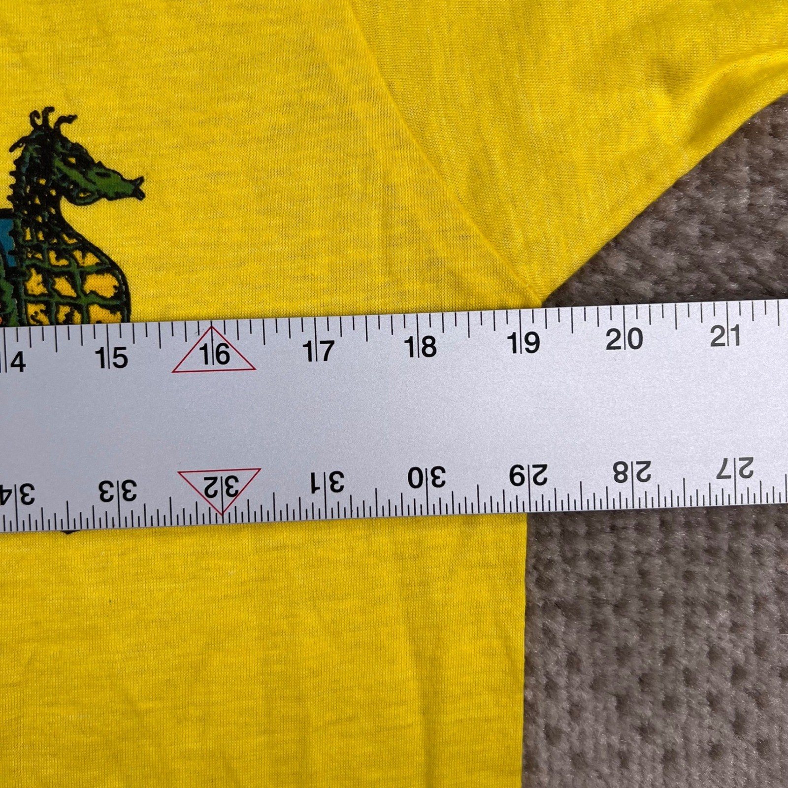 Vintage 80s Tropix Togs Florida Surfing Seahorse Graphic T-Shirt Yellow XL