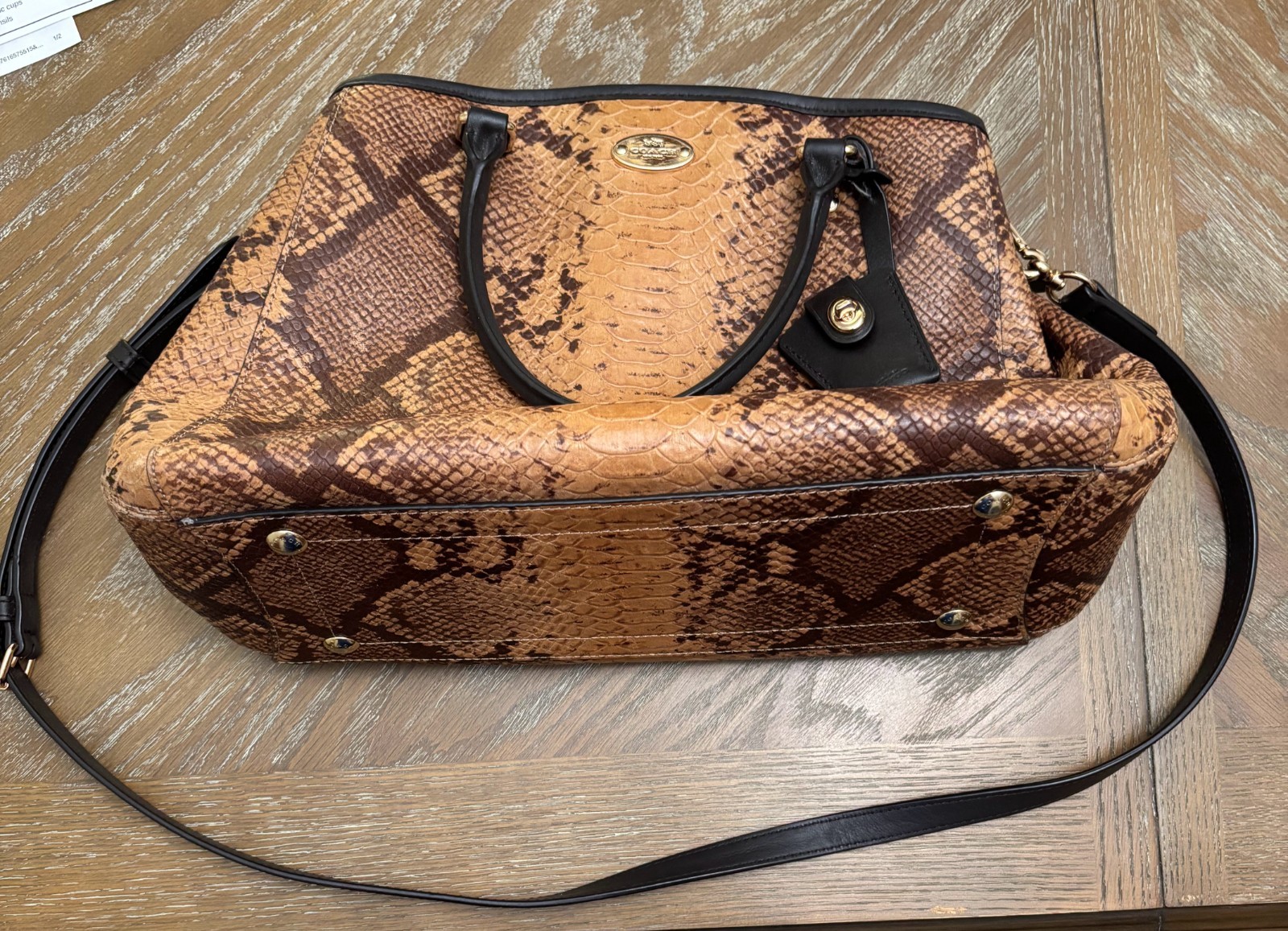 Coach handbags used, Snake Skin Patrern