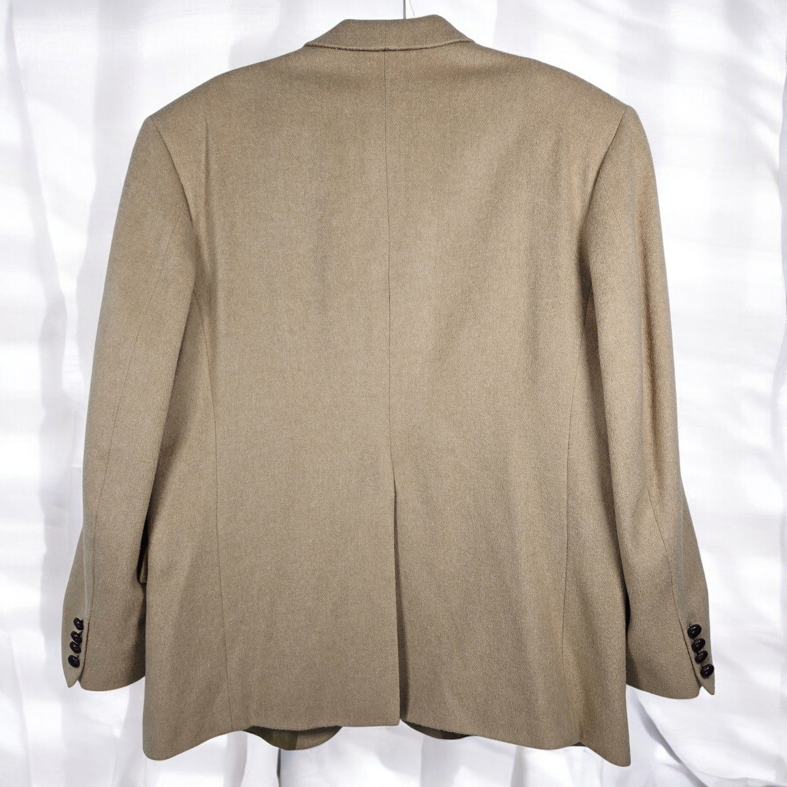 Tailors Row by Deansgate Mens 100% Camel Hair Blazer Tan Size 46 Luxury Coat