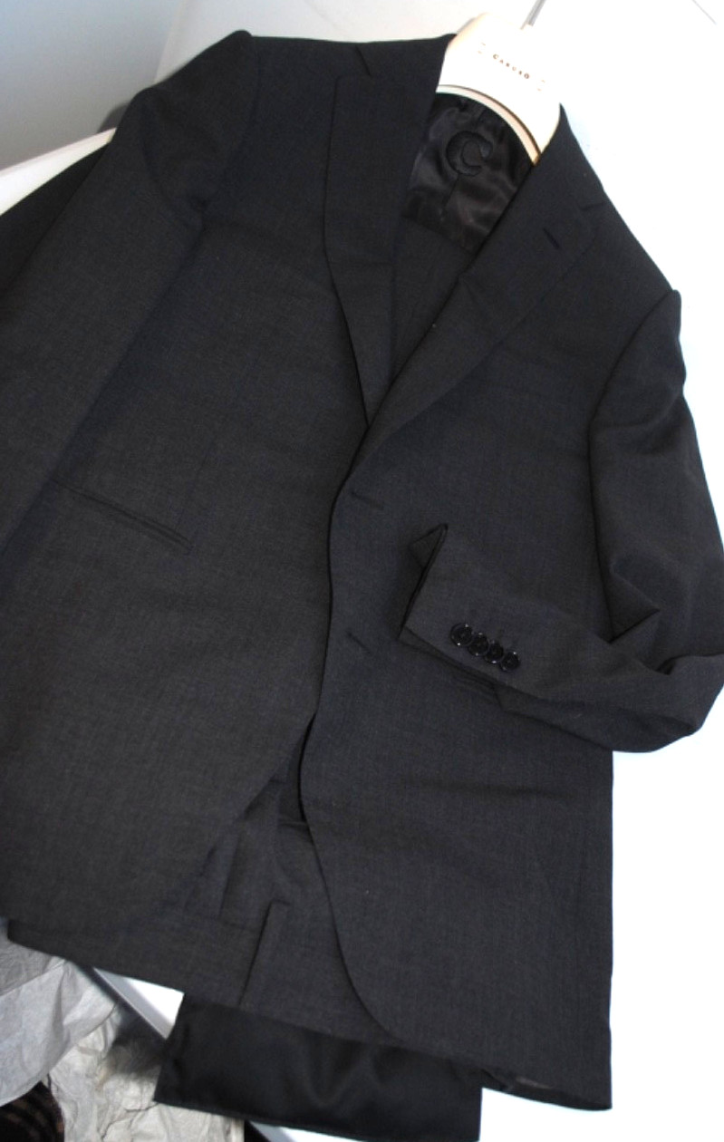 CARUSO TAILORING PARMA DRESS FRESH WOOL GREY WOOL 48 990.00 CART.7177L