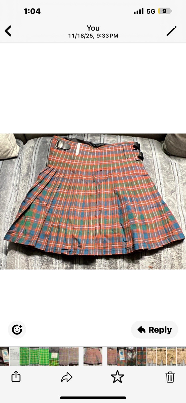MacIntyre Ancient Bespoke Kilt (waist 37” Length 24”)