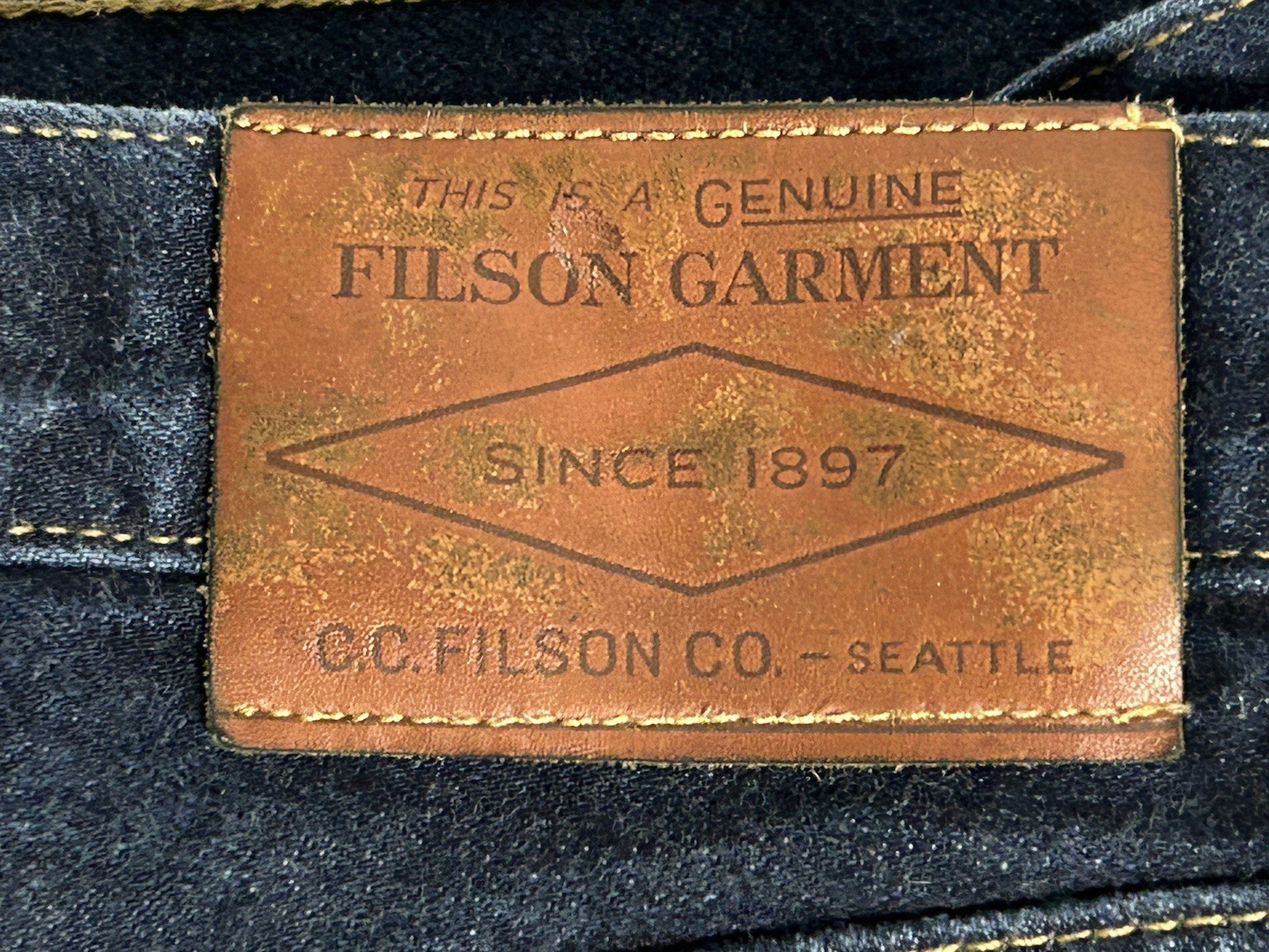 C.C. FILSON BullBuck Double-Front Jeans 33 Indigo Workwear 20172099 USA🇺🇸MADE