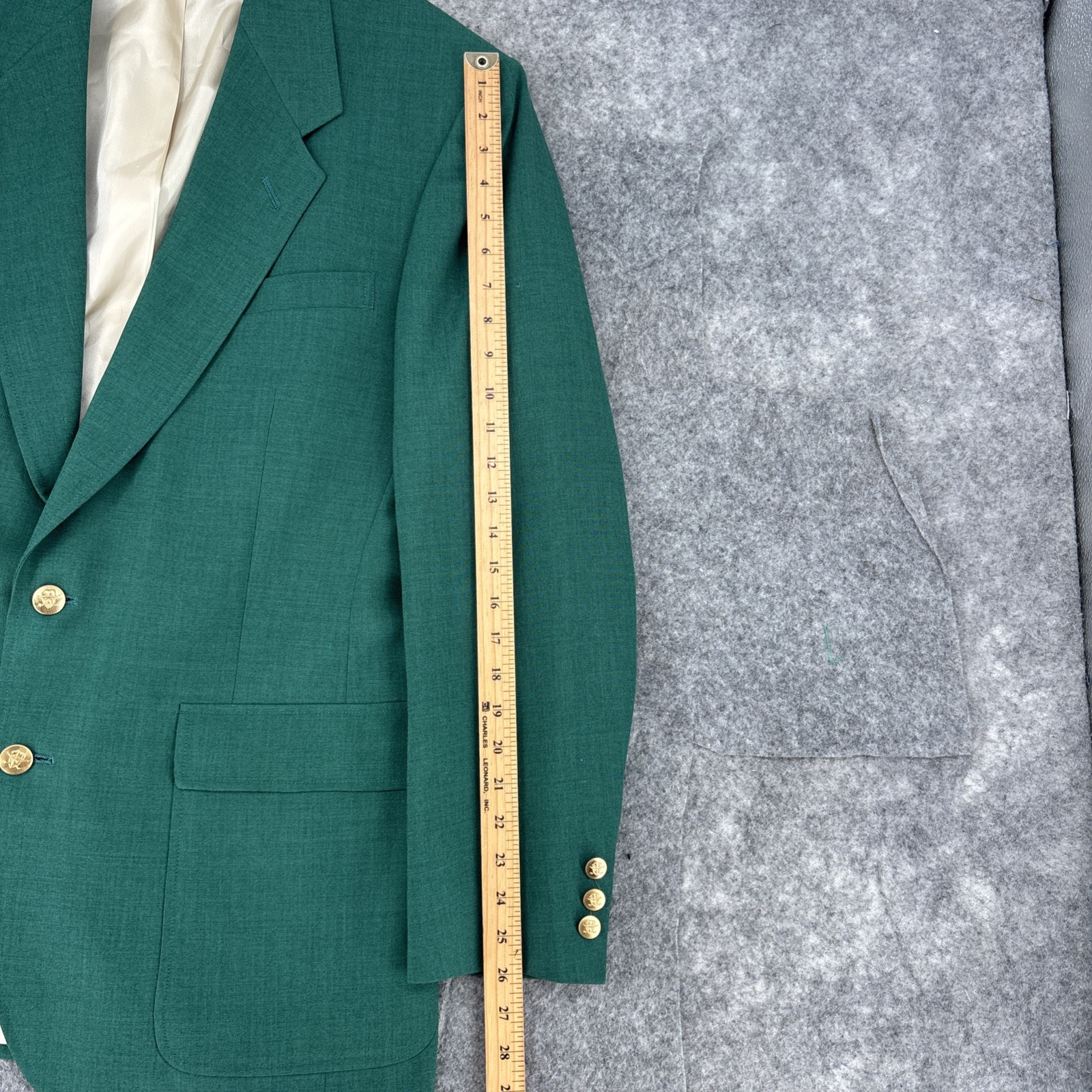 Jack Nicklaus Blazer 42 L Master Replica Green Gold Golf Buttons Sport Coat