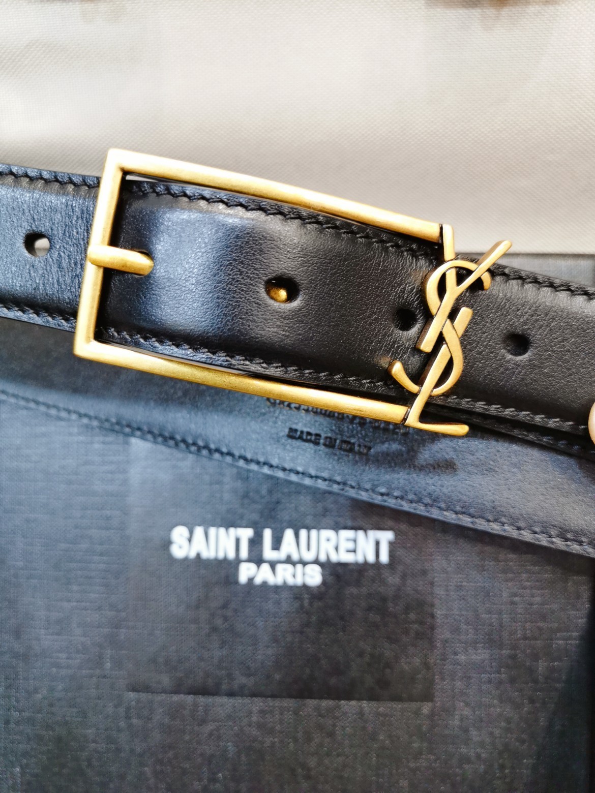 Authentic Yves Saint Laurent Belt for Sale Width:3.0cm/1.18in NEW YSL Black