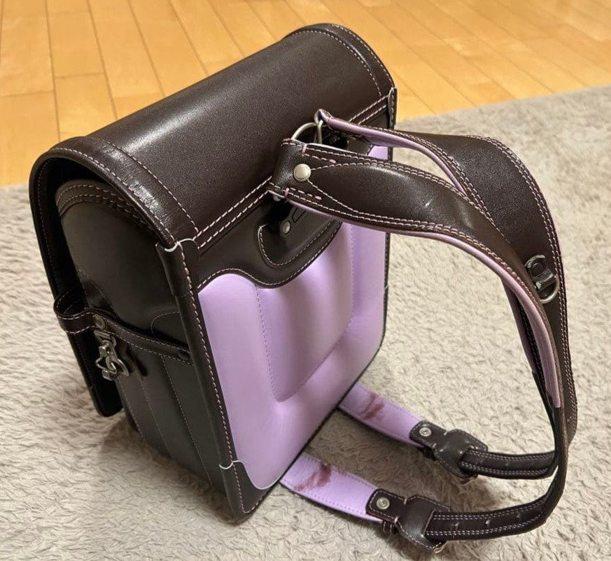 Randoseru Tsuchiya Kaban Japanese Kid’s School Bag Brown Purple Backpack Japan