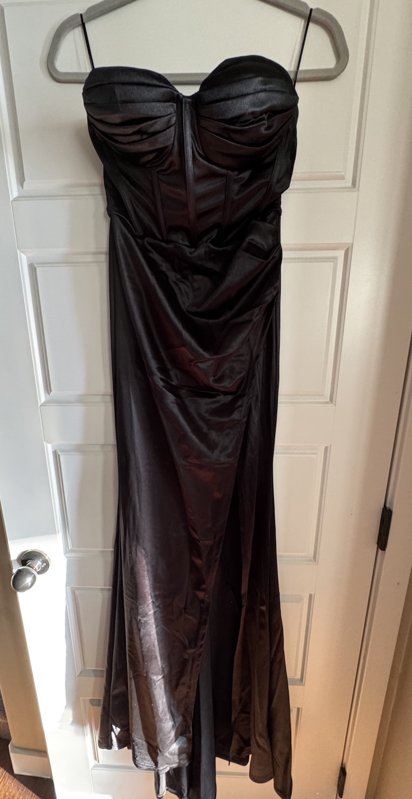 Faeriesty Women’s Black Bandeau High Slit Dress Size S