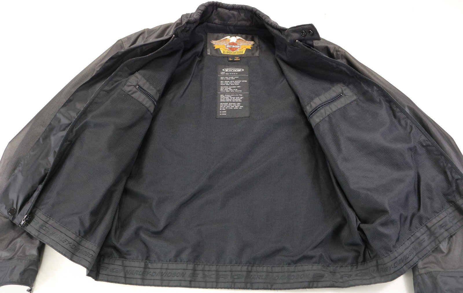 harley davidson jacket liner L black FXRG 98508-99VM removable series 1 one zip