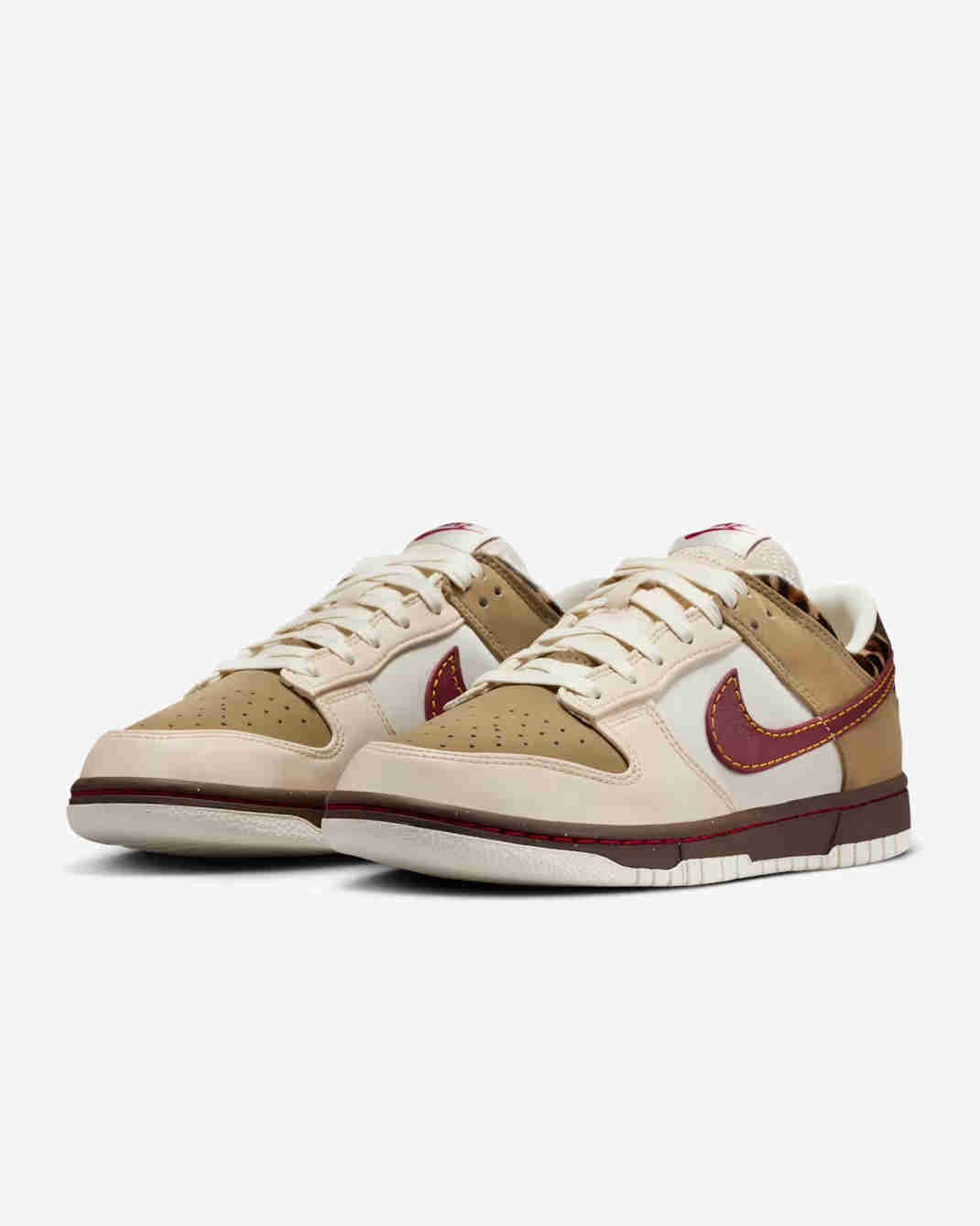 Nike Nike Womens Dunk Low Khaki Team Red IM6687-262 Women Size