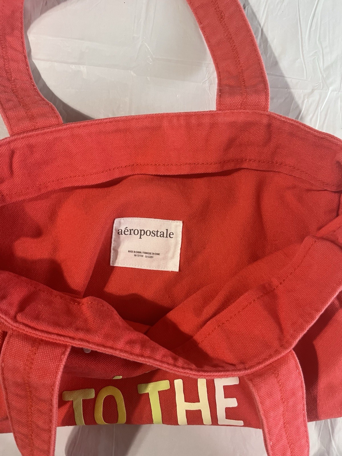 Y2K Aéropostale Red Beach Tote Bag Graphic Print “Which Way To The Beach?”