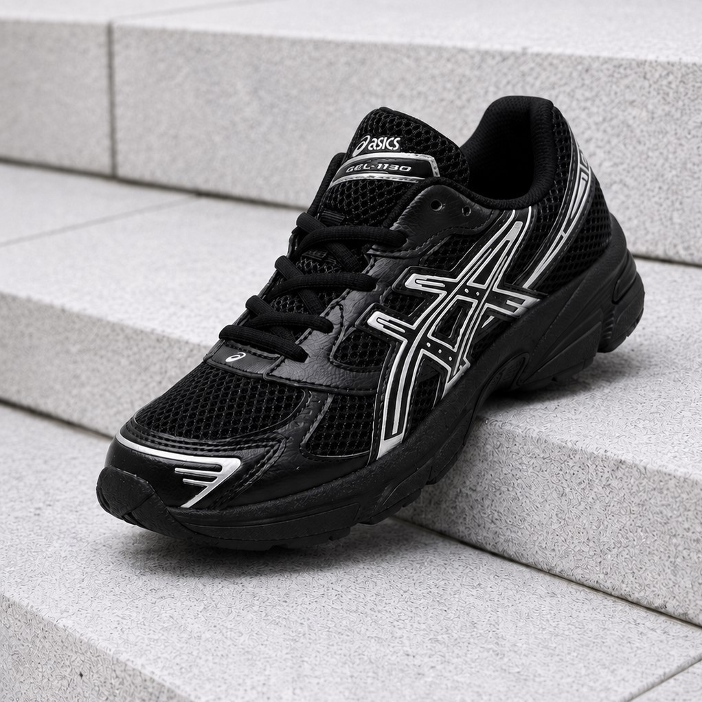 ASICS Gel-1130 Black Pure Silver 1204A169-001 GS & Women’s Size New