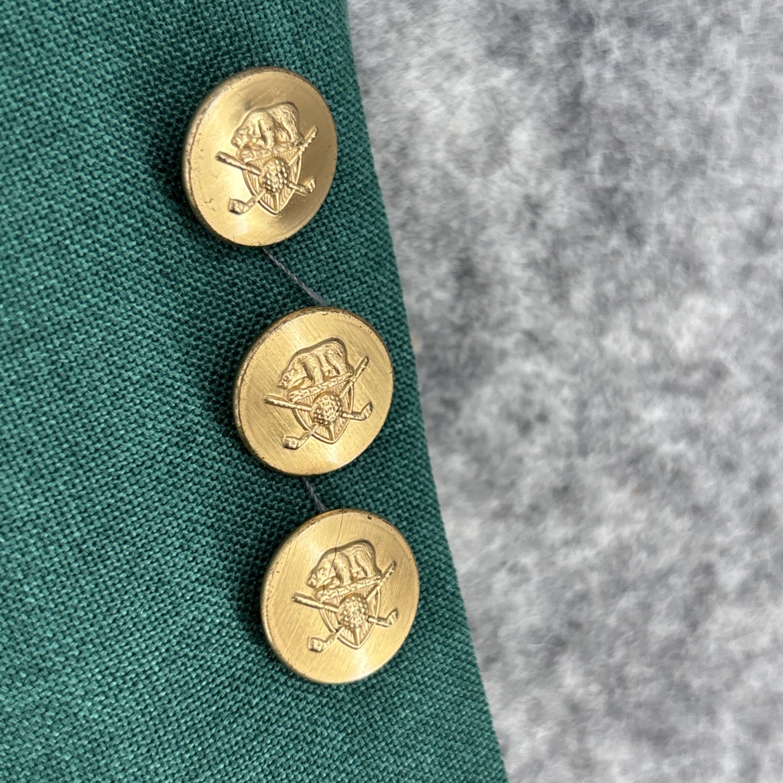 Jack Nicklaus Blazer 42 L Master Replica Green Gold Golf Buttons Sport Coat