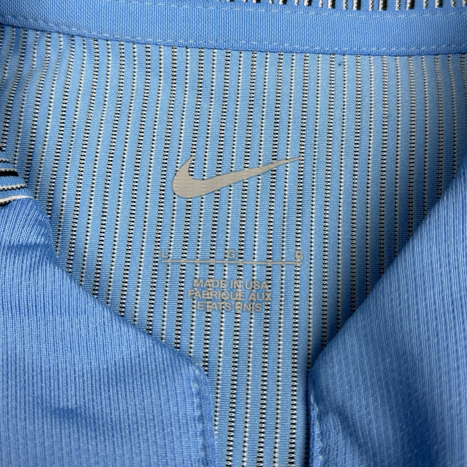 Nike Pro Elite Botswana 1/4 Zip Blue White Track Running Men’s Large Made In USA