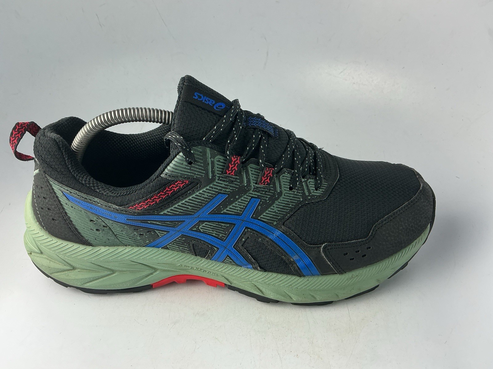 Asics Gel-Venture 9 Running Shoes Black/ Blue Sage Green Men’s Sz 9.5 Extra Wide
