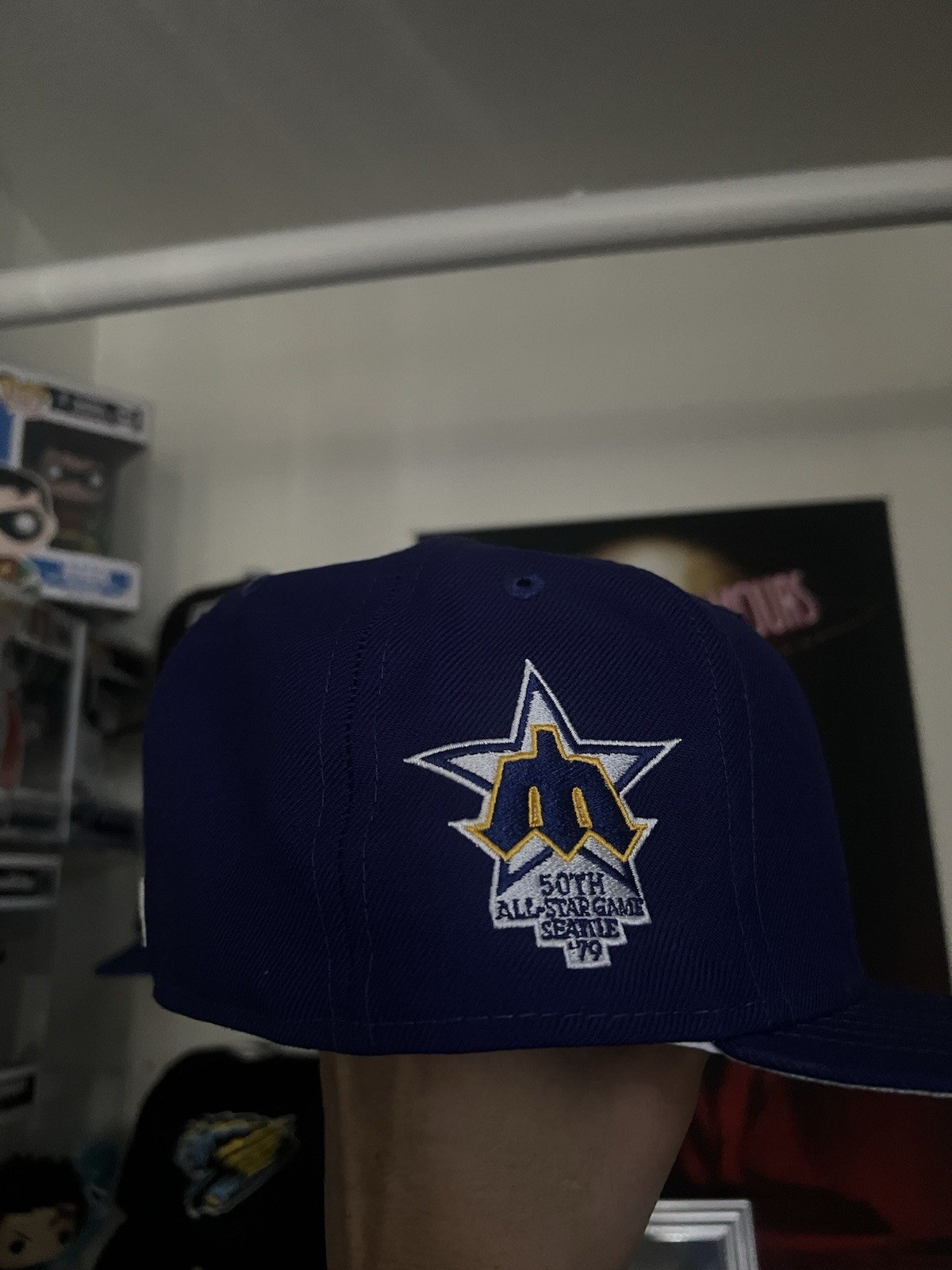 New Era 59FIFTY Seattle Mariners Blue Solid Baseball Cap Men’s Size 7 3/8
