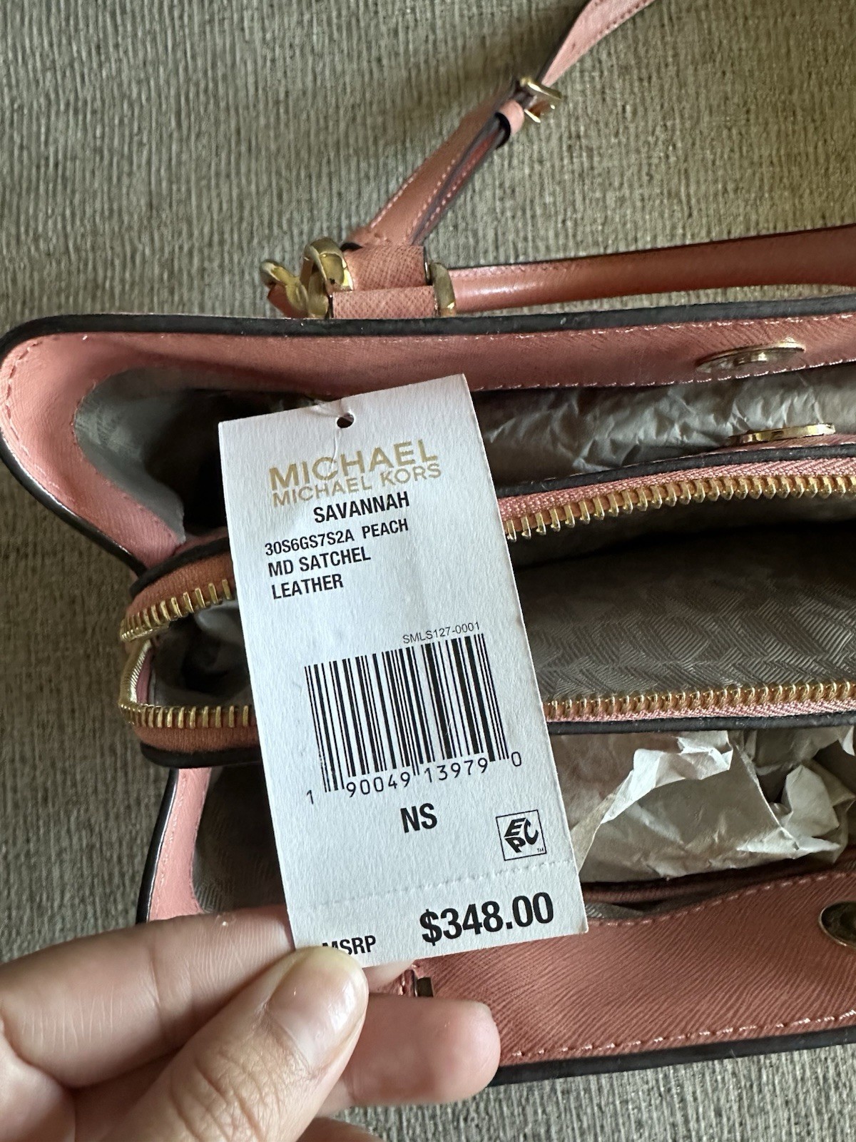 Michael Kors Savannah Small Patenet Saffiano Leather Satchel