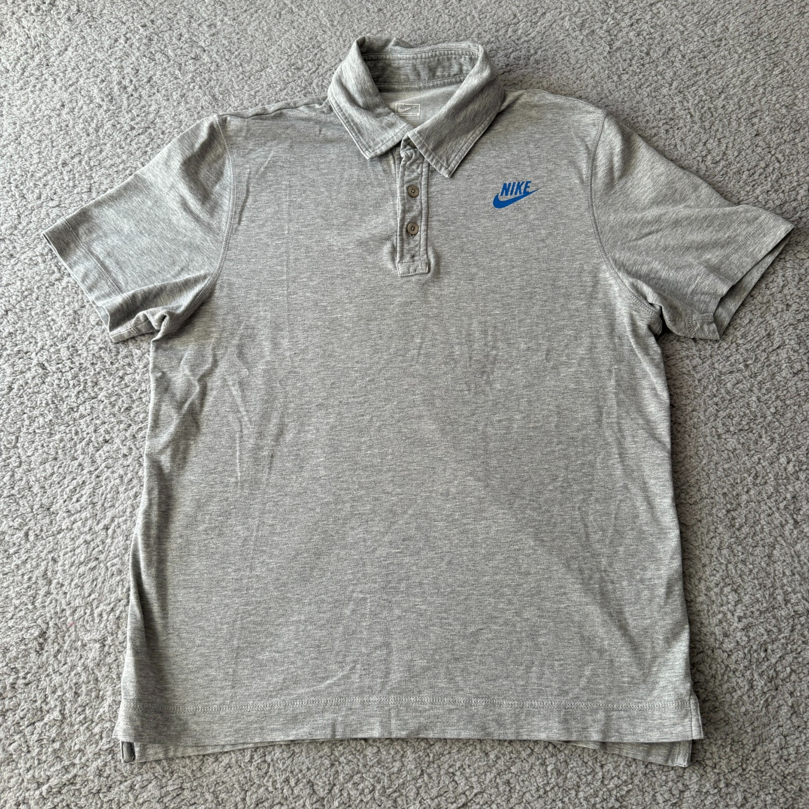 Nike Polo Shirt Boys Medium Gray Performance School Casual Sports Outdoor