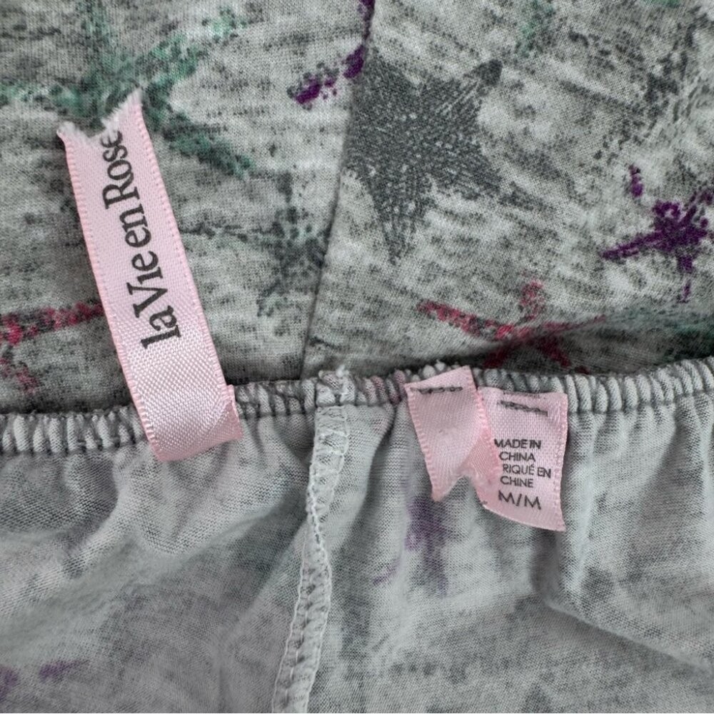 La Vie En Rose capri cropped pants starfish stars ⭐️ Gray Star Patterned Pants